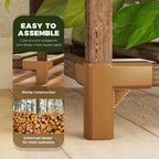 Tiered wooden plant stand for 8 pots – view 8