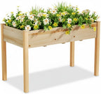 Elevated Raised Garden Bed Wooden Planter 120X60X80Cm
