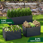 Green Fingers Raised Garden Bed 320X80X77Cm Planter Box Container Galvanised