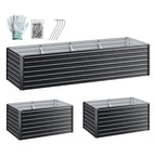 Green Fingers Raised Garden Bed 320X80X77Cm Planter Box Container Galvanised