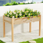 Elevated Raised Garden Bed Wooden Planter 120X60X80Cm