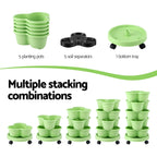 Green Fingers 5-Tier Vertical Garden Planter with Wheels – Light Green