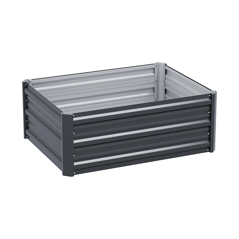 Green Fingers Galvanised Raised Garden Bed 80 x 60 x 30 cm