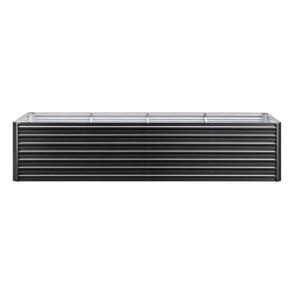 Green Fingers 2-in-1 Galvanised Raised Garden Bed, 320 x 80 x 77 cm – Grey