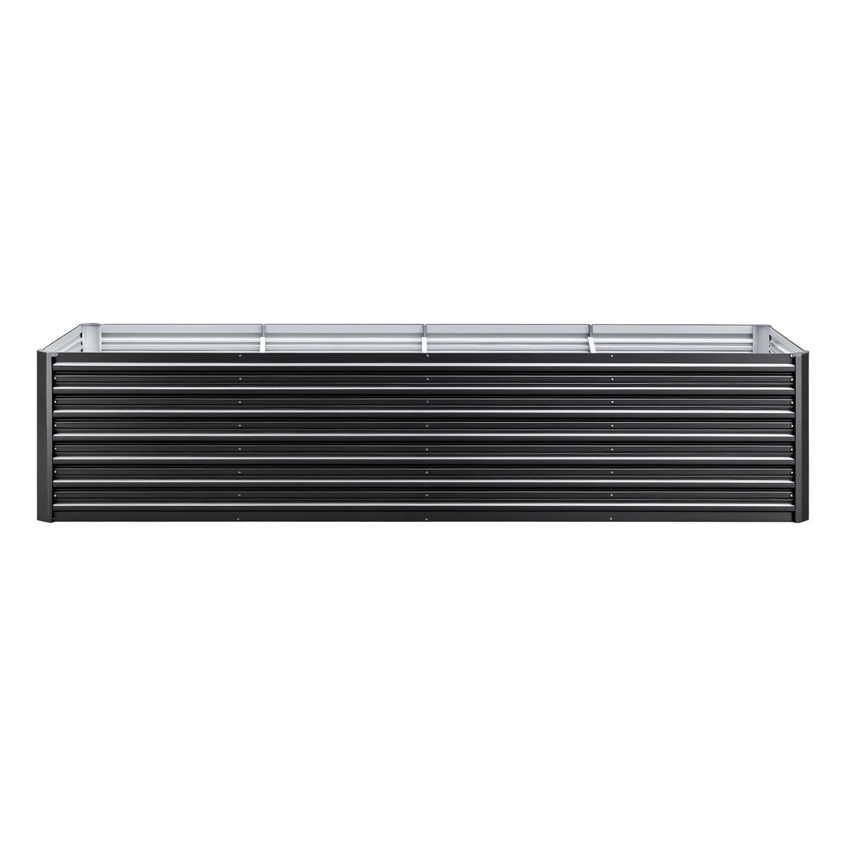 Green Fingers 2-in-1 Galvanised Raised Garden Bed, 320 x 80 x 77 cm – Grey
