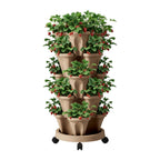 Green Fingers 5-Pot Stackable Strawberry Planter – Tan