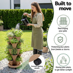 Green Fingers 5-Pot Stackable Strawberry Planter – Tan