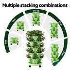 Green Fingers 5-Pot Stackable Strawberry Planter – Light Green
