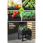 Green Fingers Raised Planter Box 40 x 40 x 23 cm – Brown