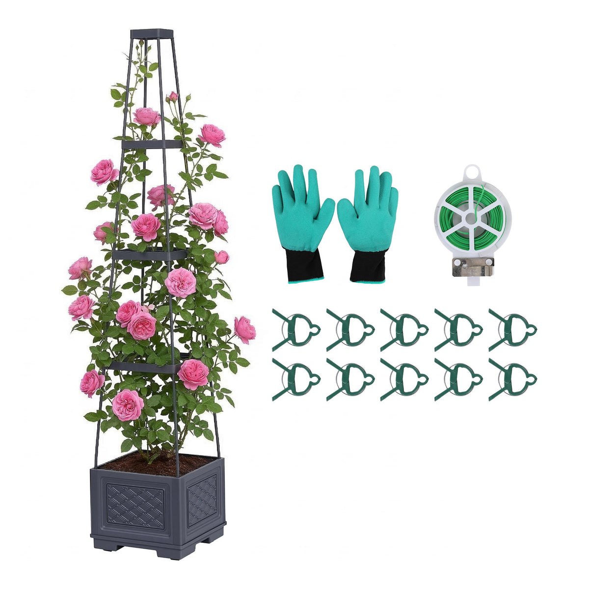 Green Fingers Self-Watering Tomato Planter with Trellis, 140 cm