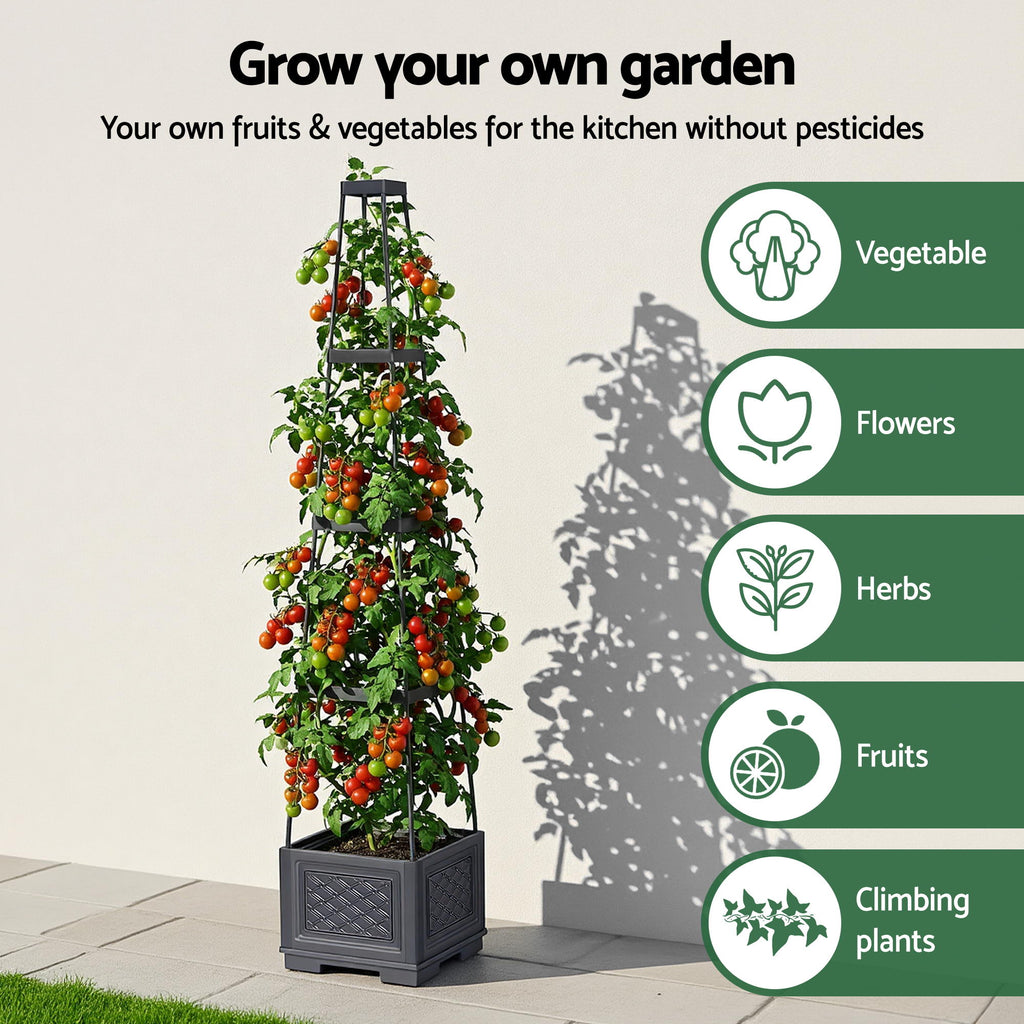 Green Fingers Self-Watering Tomato Planter with Trellis, 140 cm