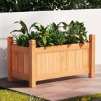 Green Fingers Wooden Raised Garden Bed 60 x 30 x 33 cm