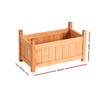 Green Fingers Wooden Raised Garden Bed 60 x 30 x 33 cm