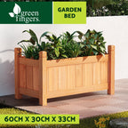 Green Fingers Wooden Raised Garden Bed 60 x 30 x 33 cm