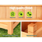 Green Fingers Wooden Raised Garden Bed 60 x 30 x 33 cm