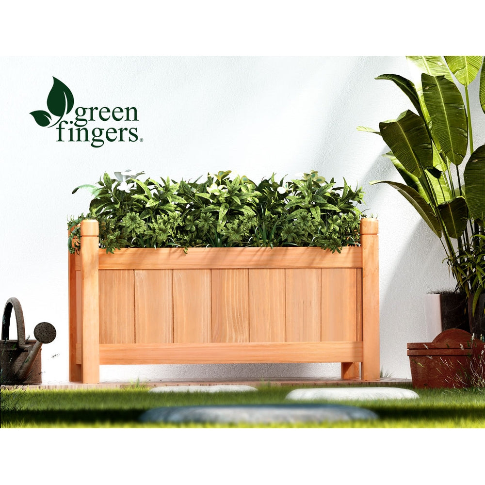 Green Fingers Wooden Raised Garden Bed 60 x 30 x 33 cm