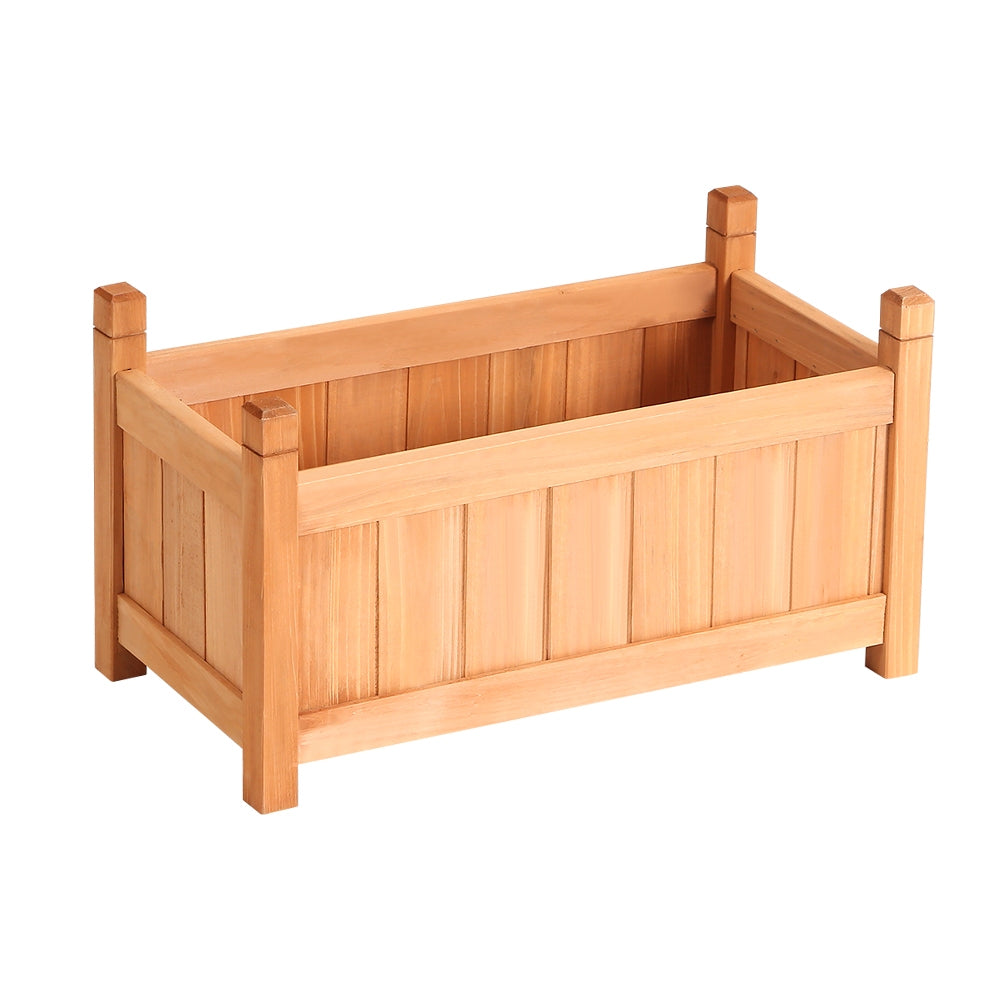 Green Fingers Wooden Raised Garden Bed 60 x 30 x 33 cm