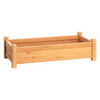 Green Fingers Wooden Planter Box on Legs, 65 x 33 x 16 cm