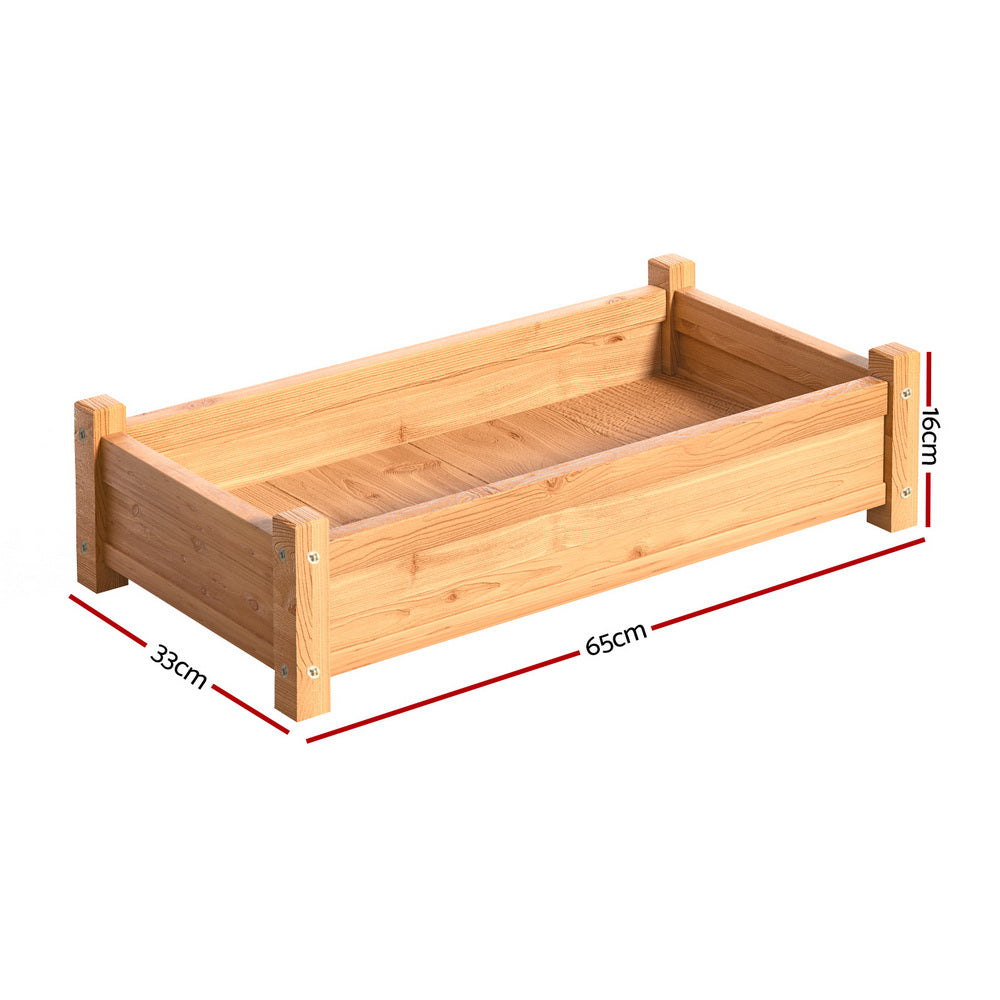 Green Fingers Wooden Planter Box on Legs, 65 x 33 x 16 cm