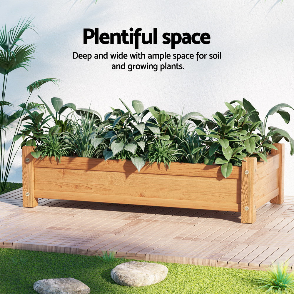 Green Fingers Wooden Planter Box on Legs, 65 x 33 x 16 cm