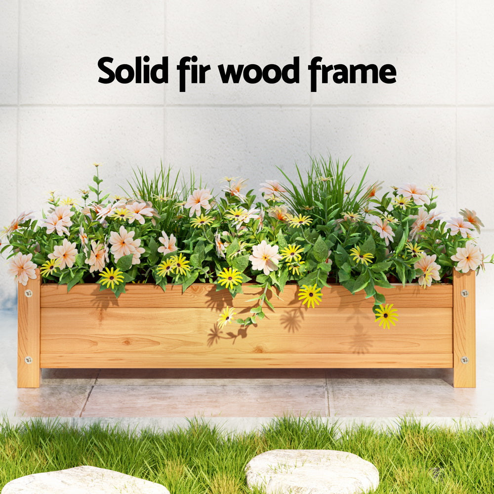 Green Fingers Wooden Planter Box on Legs, 65 x 33 x 16 cm