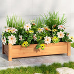Green Fingers Wooden Planter Box on Legs, 65 x 33 x 16 cm