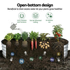 Green Fingers Galvanised Oval Raised Garden Bed 120 x 60 x 30 cm