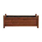 Green Fingers Wooden Raised Garden Bed 90 x 30 x 33 cm – Brown