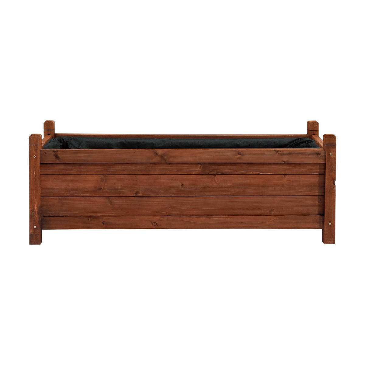 Green Fingers Wooden Raised Garden Bed 90 x 30 x 33 cm – Brown