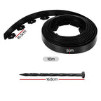 Green Fingers Lawn Edging 5 cm x 10 m, 2 Rolls – Black