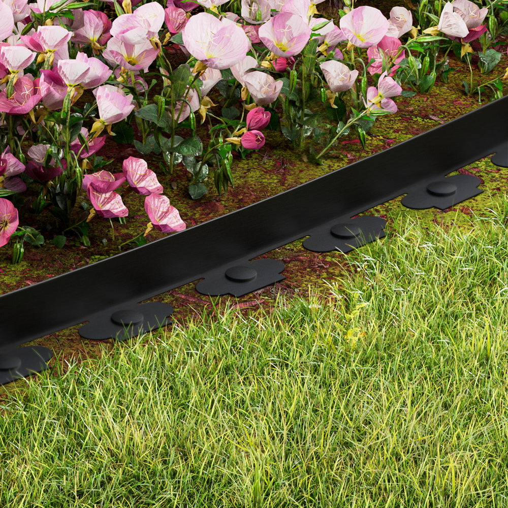 Green Fingers Lawn Edging 5 cm x 10 m, 2 Rolls – Black