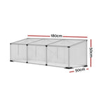Green Fingers Aluminium Cold Frame 180 x 50 x 50 cm – Polycarbonate