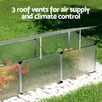Green Fingers Aluminium Cold Frame 180 x 50 x 50 cm – Polycarbonate