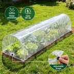 Green Fingers Garden Tunnel Cloche 300 x 45 x 30 cm, 2 Pack – Clear PVC