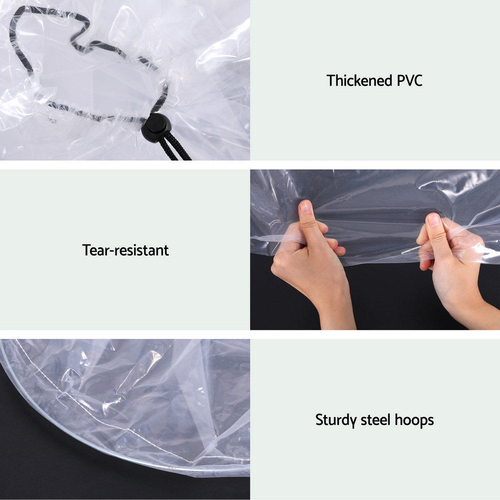 Green Fingers Garden Tunnel Cloche 300 x 45 x 30 cm, 2 Pack – Clear PVC