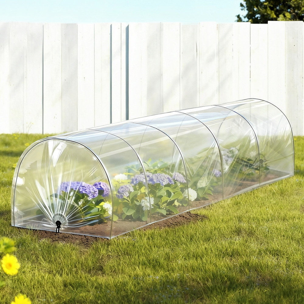 Green Fingers Garden Tunnel Cloche 300 x 45 x 30 cm, 2 Pack – Clear PVC