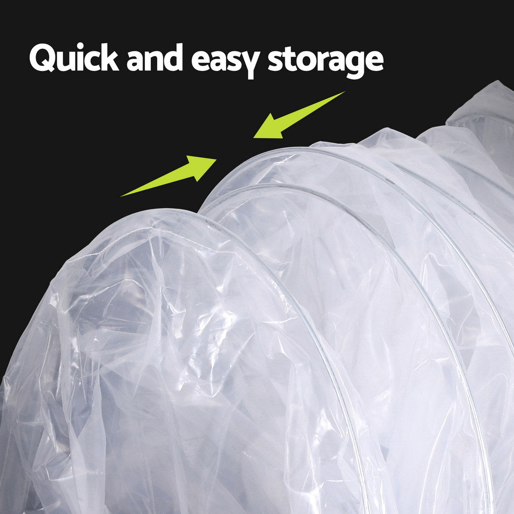 Green Fingers Garden Tunnel Cloche 300 x 45 x 30 cm, 2 Pack – Clear PVC