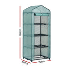 Green Fingers 4-Tier Mini Greenhouse 160 cm – Green PE