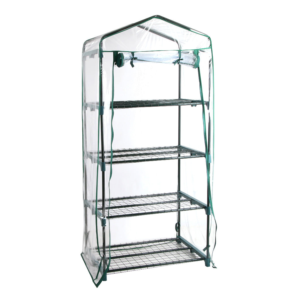Green Fingers 4-Tier Mini Greenhouse 160 cm – Clear PVC