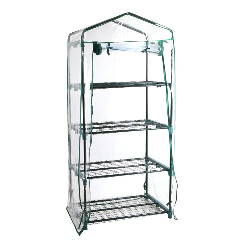 Green Fingers 4-Tier Mini Greenhouse 160 cm – Clear PVC