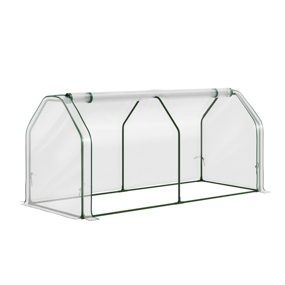 Green Fingers Mini Greenhouse 121 x 54 x 62 cm – Clear PE