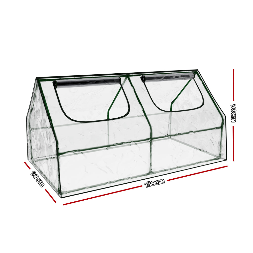 Green Fingers Tunnel Greenhouse 180 x 90 x 90 cm – Clear PVC
