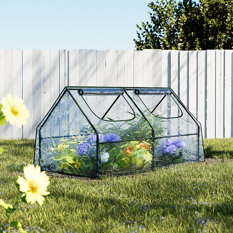 Green Fingers Tunnel Greenhouse 180 x 90 x 90 cm – Clear PVC