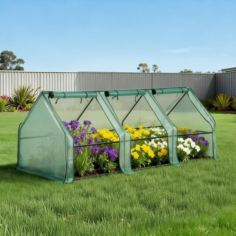 Green Fingers Tunnel Greenhouse 240 x 90 x 90 cm – Green PE