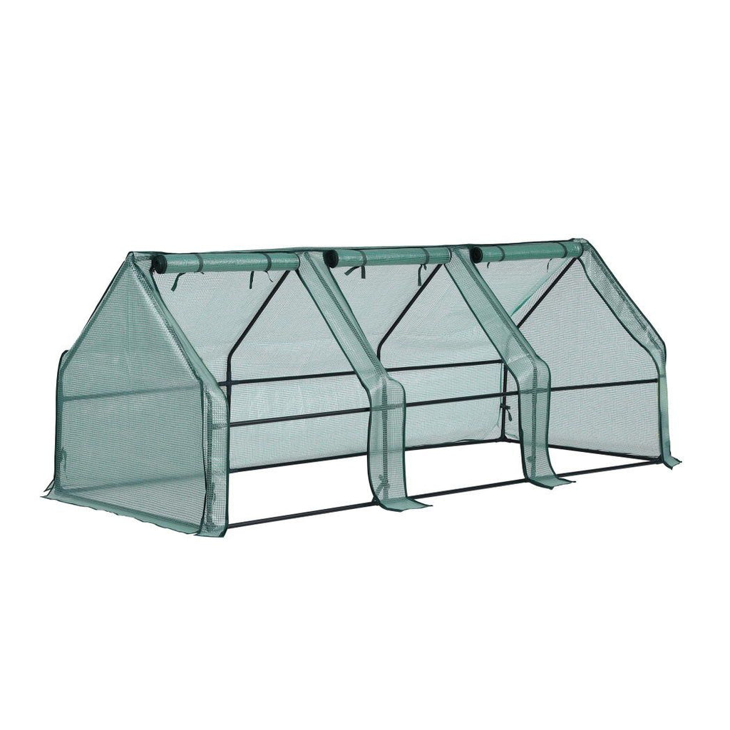 Green Fingers Tunnel Greenhouse 240 x 90 x 90 cm – Green PE