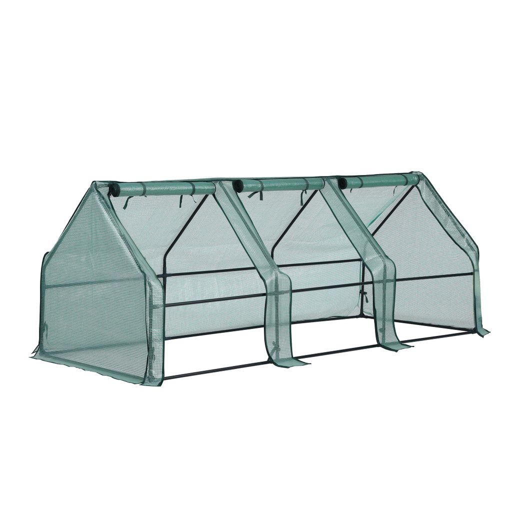 Green Fingers Tunnel Greenhouse 240 x 90 x 90 cm – Green PE