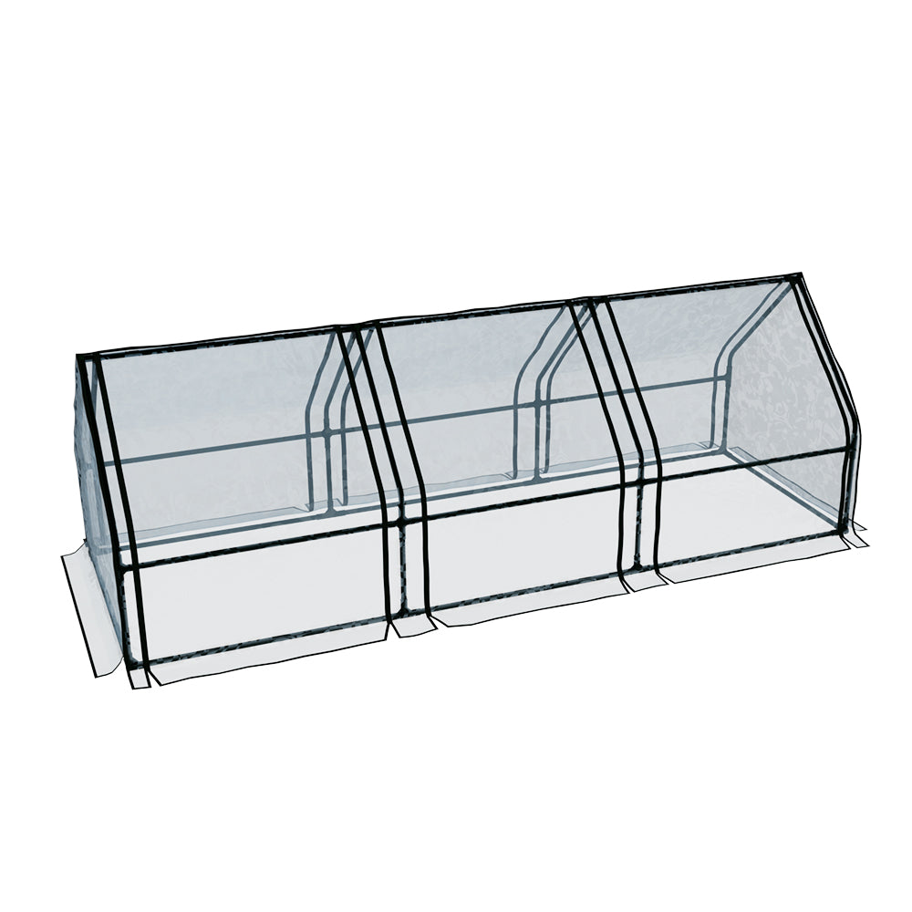 Green Fingers Tunnel Greenhouse 270 x 92 x 92 cm – Clear PVC