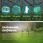 Green Fingers Tunnel Greenhouse 270 x 92 x 92 cm – Clear PVC