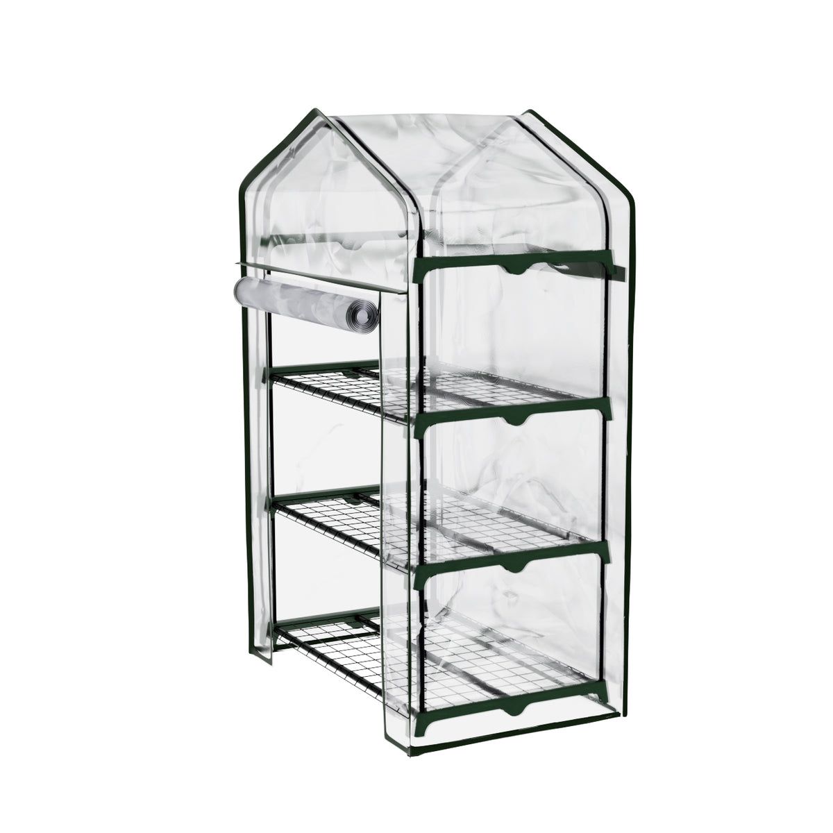 Green Fingers 3-Tier Mini Greenhouse 128 cm – Clear PVC