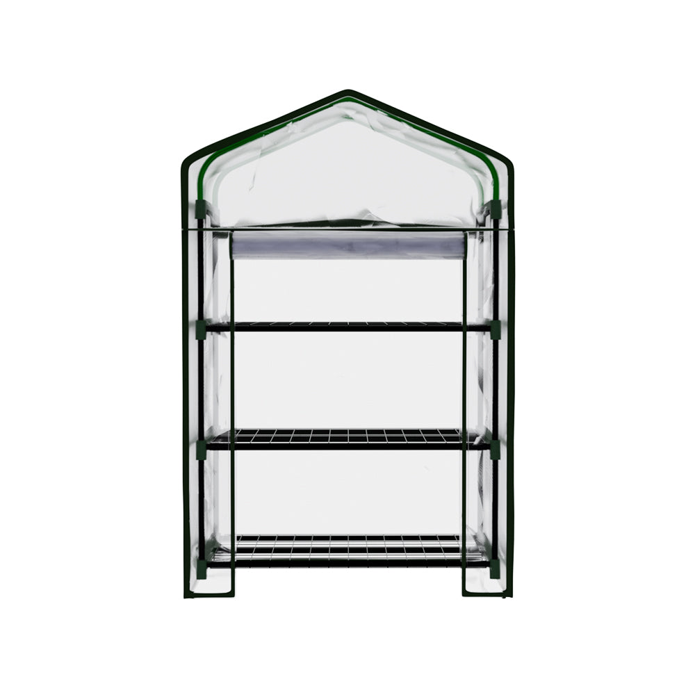 Green Fingers 3-Tier Mini Greenhouse 128 cm – Clear PVC